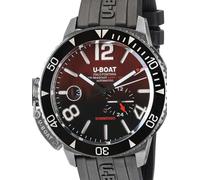 U-Boat Men's Quartz Analog Watch with Stainless Steel Strap mid-39777, Black/White