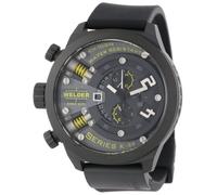 U-Boat Welder K38 702 Men's Watch Chronograph Quartz Rubber, Black/Black, Strap.