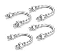 U-Bolt clamp， 2 Pack M8 Fixed Tube Buckle with 8 for Sheets and Wood Panels(M8*38)