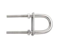 U-Bolt Fastener 4Pcs 304 Stainless Steel Marine U-Bolt Boat Hardware with Screw Pads & Nuts for Pipelines(M5x78mm)