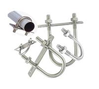 U Bolt M6/M8 304 Stainless Steel Fillet U-clip With Baffle Nut Combination U-shaped Buckle Screw Pipe Clamp(M6x33x53mm-2set)