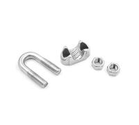 U-bolt saddle fastener, Wire Rope Clips Cable Clamps U Type 304 Stainless Steel M2-M14mm(M5)
