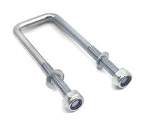 U Bolt Square M8 Thread 50mm Inner Width x 200mm Length with Nuts and Washers (10)