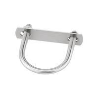 u bolts, 1/2Sets 304 Stainless Steel Extended U-Shaped Screw Pipe Clamp with Baffle U-Shaped Bolt M6-M10(M6x33x53(2Sets))