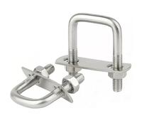 U bolts, 304 Stainless Steel M10 U-Bolt Right Angle Pipe Clamp Kit 2 Pcs Multiple Sizes