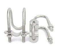 U Bolts 304 Stainless Steel Pipe Buckle U-shaped Screw Bolt Clamp for Aquaculture Fastening