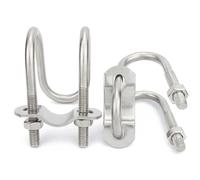 U Bolts 304 Stainless Steel Special-shaped Pipe Buckle U-shaped Screw Cross U-shaped Bolt Double U-shaped Clamp for Aquaculture