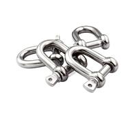 U-Bolts Cable Buckle D Shaped Shackle Type U Sling Rope Screw Hook(M10 (6 PCS))