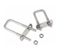 U Bolts Kit, 304 Stainless Steel U-Bolt Kit With Nuts And Saddle Clips 2 pcs M12 Multiple Sizes(M12*70 * 180)