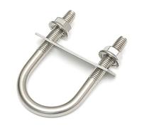 U Bolts Kit, M6 304 Stainless Steel U-Bolt Kits 2-Pack With Saddle Baffles Flange Nuts Multiple Sizes(M6*20 * 39 (2 sets))