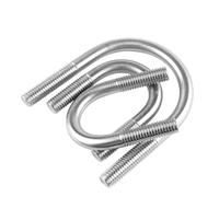 U-Bolts, M8 Metric 316 Stainless Steel U Bolts Round Bend Silver M8x(22-325) mm(M8X51mm-5pcs)