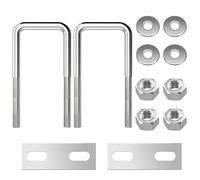 U-Bolts M8 Square U Bolt 304 Stainless Steel Inner Width: 1.57in Height: 3.94in with Nut Plate Washer for Attaching Piping Conduit Trailer M8x40x100mm