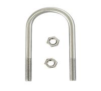 u bolts, U Bolt Lengthening M6 M8 304 Buckle Bolt U-Shaped Screw Pipe Clamp U-Clip Fillet with Baffle Nut Combination(M6x33x53mm 2set)