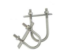 u bolts, U Bolt M6 M8 304 Stainless Steel U-clip With Baffle Nut Combination U-shaped Buckle Bolt U-shaped Screw U Pipe Clamp(M6x33x53mm 2set)