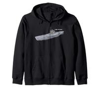U-Boot Type VII/C/41 World War 2 Submarine Kriegsmarine Zip Hoodie