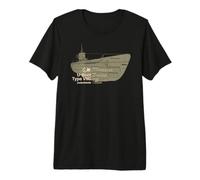 U-Boot Type VIIC Detailed Schematic Graphic U-Boat Submarine Premium T-Shirt