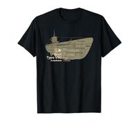 U-Boot Type VIIC Detailed Schematic Graphic U-Boat Submarine T-Shirt