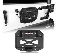 u-Box JK Spare Tire Delete License Plate Relocation Kit w/ 2x Plate Illuminate Light & Third Brake Light for Jeep Wrangler JK 2007-2018 & Unlimited