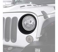 u-Box Wrangler Headlight Bezel Cover Insert Matte Black Headlamp Trim Compatible with Wrangler JK & Unlimited 2007-2015 - Pair
