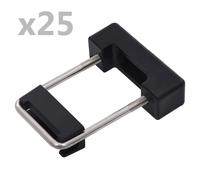 U-bracket Fence Post Connector 60x40mm Stainless Steel 25 Sets Silver Rustproof