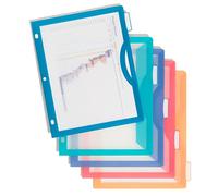 U Brands 5 Tab Single Pocket Clear View Dividers - 2 Pack; Brights