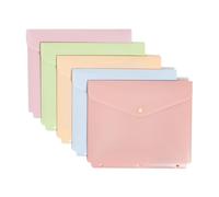 U Brands 5K Plastic File Folder for 3 Ring Binder 11 x 9.2 Inches Saccharin Fields Letter Size Office Supplies