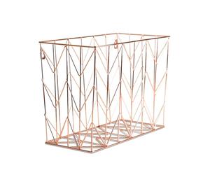 U Brands 854U02-06 Wire Hanging File Basket, Multi-Colour, 30.48 x 24.13 x 17.14 cm