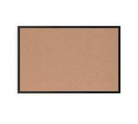 U Brands Cork Board, 89x58 cm, Black Aluminum Pin Board Frame, Industrial Grade Pinning Surface