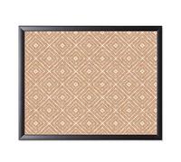 U Brands Cork Bulletin Board, 16 x 20 Inches, Black Wood Frame, Diamond Fashion Design Print (2883U00-01)