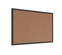 U Brands Cork Bulletin Board, 24'' x 36'', Black Wood Frame