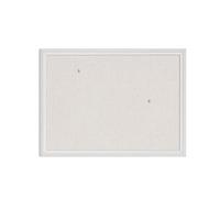 U Brands Farmhouse Linen Cork Board, 58x43 cm, White Wood Style Pin Board Frame, Industrial Grade Pinning Surface