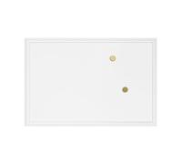 U Brands Farmhouse Magnetic Dry Erase Board, 23"x17", White Wood Style Frame, Includes 2 Magnets
