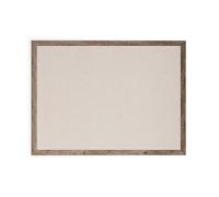 U Brands Linen Cork Board, Extra Large Pin Board 119x89cm with Rustic Wood Style Frame, Industrial Grade Linen Bulletin Surface for Push Pins and Thumbtacks, Wall Notice Board for Home, Office, School