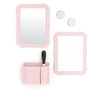 U Brands Locker Accessories Kit, Back to School Essentials, Blush, 6-Piece, Includes Whiteboard, Mirror, and Organizing Supplies