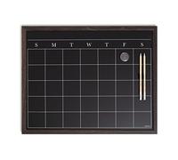 U Brands Magnetic Chalk Board Planner, 51x41 cm, Rustic Wood Style Frame, Calendar Board Includes Chalk Pencils and Magnet