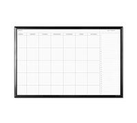 U Brands Magnetic Dry Erase Calendar Board, 23 x 35 Inches, Black Aluminum Frame (2899U00-01)