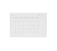 U Brands Magnetic Whiteboard Planner, 76x51 cm, White Wood Style Frame, Calendar Board Includes Magnets