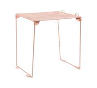 U Brands Mesh Locker Organizer Shelf, 11" x 10" x 12", Peachy Pink, Back to School Essentials, Stackable, Fits Standard Size School Lockers