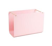 U Brands Metal Hanging File Organizer, Desktop Accessory, Arc Collection, Pink (3550A02-04)