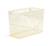 U Brands Metal Hanging File Organizer, Letter Size, Desktop Accessory, Vena Collection, Gold