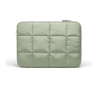 U Brands Nylon Puffer Zipping Laptop Sleeve, 9.75" x 13", Computer Accessories, Laptop Bag for MacBook Pro, MacBook Air, Chromebook, HP Computer, Matcha Green