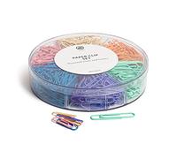 U Brands Paper Clips Set, Office Supplies, Assorted Sizes, Assorted Colors, 600 Count