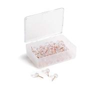 U Brands Sphere Push Pins, Clear with Rose Gold Prong, 100-Count (3089U06-24)