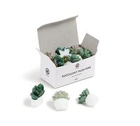 U Brands Succulent Push Pins Set, Office Supplies, Three Assorted Styles, 9 Count