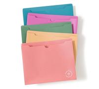 U Brands U-Eco Poly File Jacket, Set of 10, Assorted Brights, Letter Size (6595U01-12)