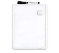 U Brands Whiteboard, Contempo Magnetic Dry Wipe Board 22x28 cm with White Modern Frame, Includes Marker, Clip and Magnet, Mini Wall White Board for Home, School, Office, Kitchen