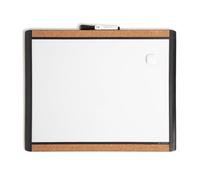 U Brands Whiteboard, Magnetic Dry Wipe Board 51x41 cm with Black Pin-It Frame, Includes Marker, Marker Clip and Magnet, Wall Mount Small White Board for Office, School, Home, Planning