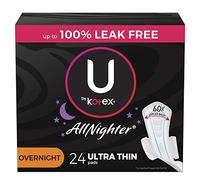 U by Kotex AllNighter Ultra Thin Overnight Pads with Wings - 24 ct