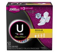 U by Kotex® CleanWear® Ultra Thin Regular Pads with Wings Unscented - 50 Count
