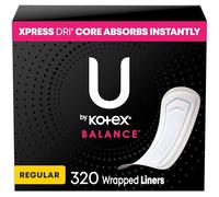 U by Kotex Curves Regular Liners, Unscented, 40 Count by U by Kotex